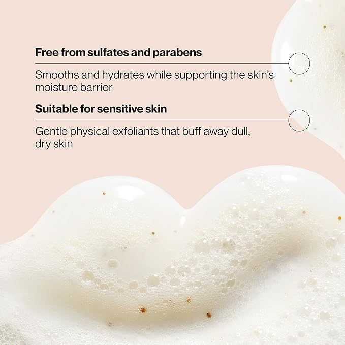 Suave Vanilla Suede Exfoliating Body Wash &amp Scrub with Glycerin &amp Vitamin E Sulfate-Free Hydrating Cleanser for Soft Smooth Skin 6 Count 18 FL OZ