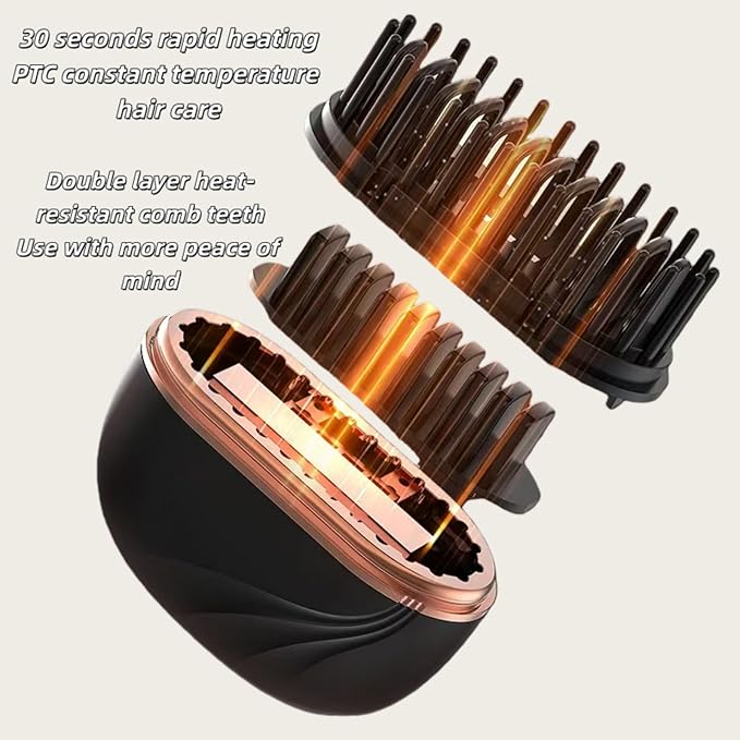 Mini Straightener Rechargeable Portable Hair Straightener Brush Cordless and PortableTravel Straightene MiniFast HeatingSuitable for Travel (Black)