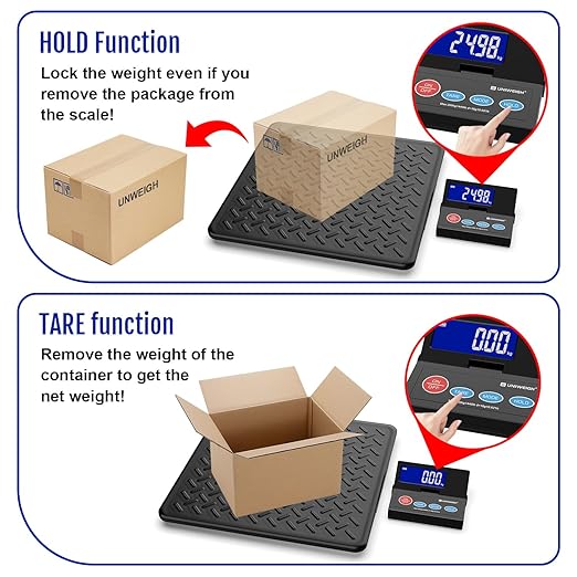440lb Postal Scale10g Accuracy Digital Shipping Scale for Packages with Backlit LCDAlloy Steel PlatformUSB-A/Battery PowerTare/Hold/Auto-OffMail Scale for Small Business Postage Weighing