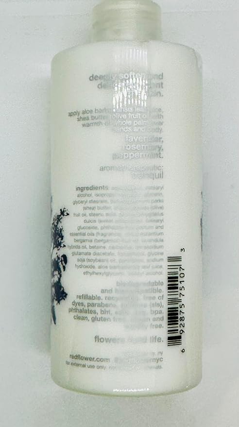 Red Flower French Lavender Body Care Duo: Purifying Body Wash &amp Softening Lotion for Hydrated Smooth and Nourished Skin