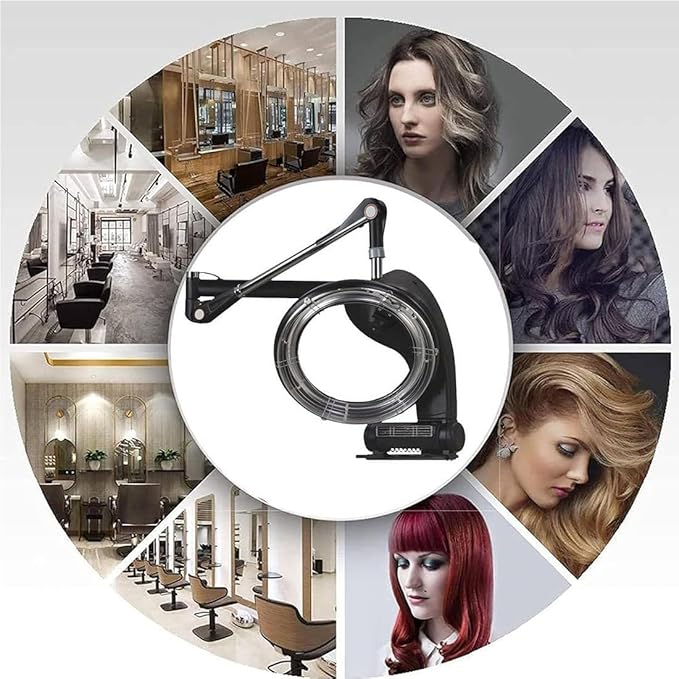 Hair Salon Colour Processor Climazone Orbiting Hair Dryer Hair Heater Professional Beauty Salon Equipment Hairdressing Adjustable Temperatu(Wallmounted)