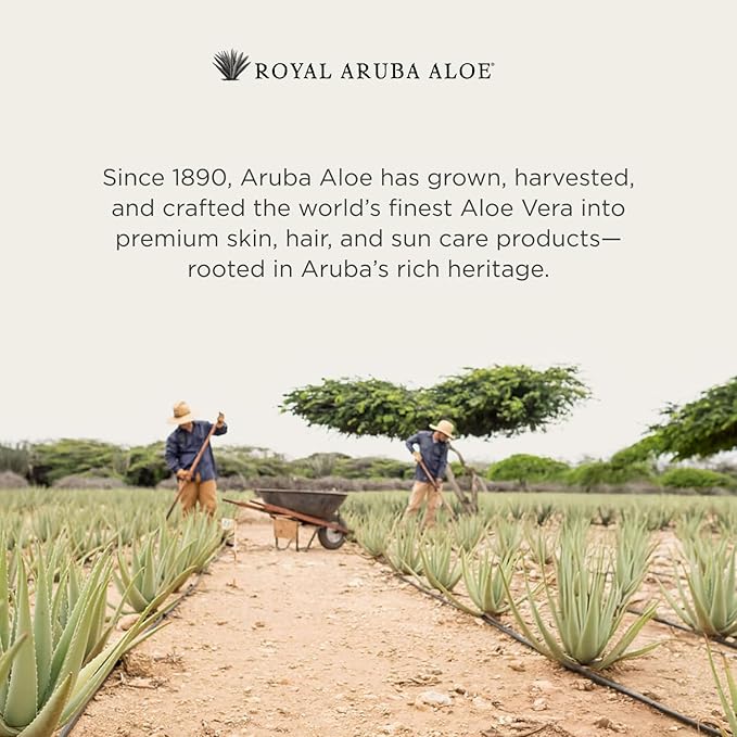 Aruba Aloe Hydrating Aloe Rich Sunscreen SPF 30 - Broad-Spectrum UVA/UVB Sunblock Lotion - Lightweight Water-Resistant Non-Greasy Sun Protection for Face and Body - 6 oz