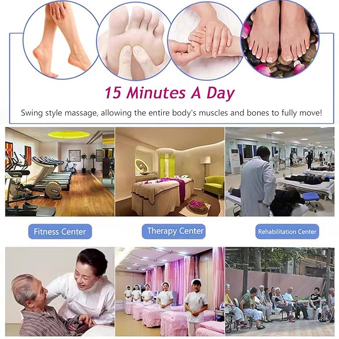 Swing Foot Massager 10 Gear Speed AdjustablePortable Electric Aerobic Exerciser Relax Foot Pain ReliefFitness Blood Chi Machine with Controller