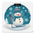 Lovely Christmas Cartoon Skiing Snowman Snowflake Scale for Body Weight High Precision Digital Weight Scales with LCD Display Anti-Slip Sturdy Slim Tempered Glass Bathroom Scale for Home Use