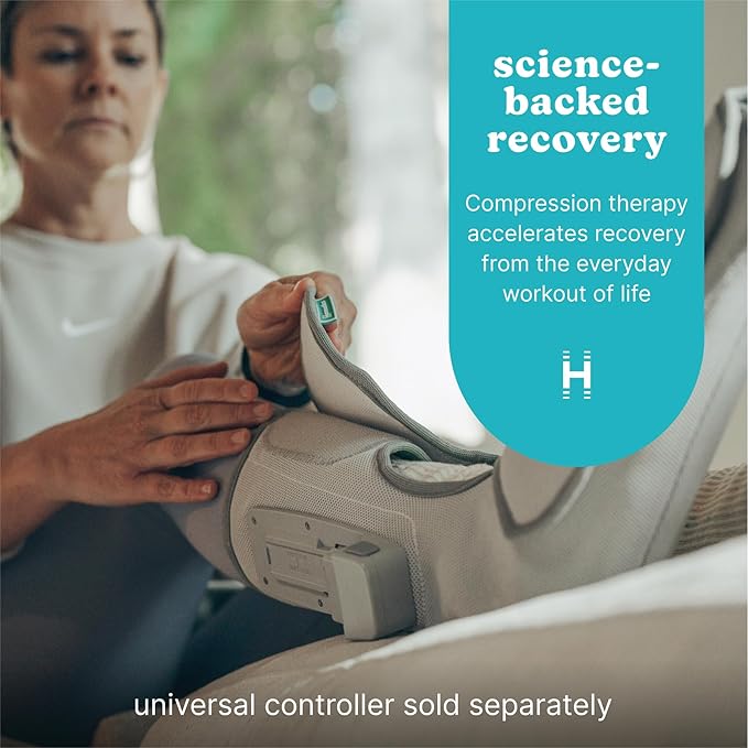 HoMedics Modulair Compression Foot Wrap Massager – Overlapped Compression Therapy with 4 Programs Adjustable Intensity Heat Settings (Battery Sold Separately)