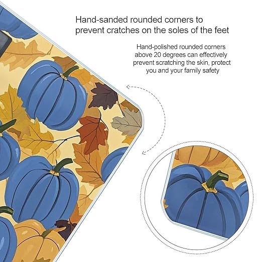 Fall Watercolor Pumpkins Weight Scale Highly Accurate Digital Weighing Scale with Large LCD Display Smart Bathroom Scales for Home Bedrooms and Gift Giving
