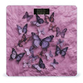 Butterflies are on Purple Background Scale for Body Weight Digital Bathroom Scale Precision Smart Weighing Scales with Clear LED Display Accurate High Precision Scales Weighing Machine