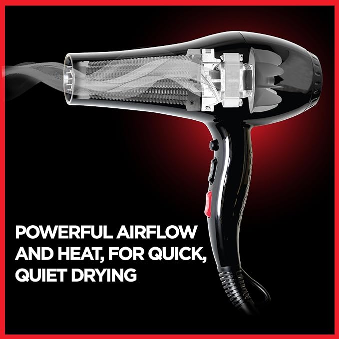 CHI Dynamic Hair Dryer Blow Dryer for Smooth &amp Voluminous Hair Comb-Attachment &amp Air Concentrating Nozzle for Faster Styling Low Noise
