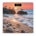 Sea Beach Sunset Weight Scale Cute Bathroom Scale for Body Highly Accurate Digital Weighing Machine for People Compact LCD Display Scales with Sturdy Toughened Glass Scales