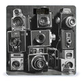 Retro Cool Camera Collection Bathroom Scale Automatic Power On/Off Body Scales LCD Backlight Display Square Digital Scale Rounded Corners Bathroom Scales for Home Bedrooms