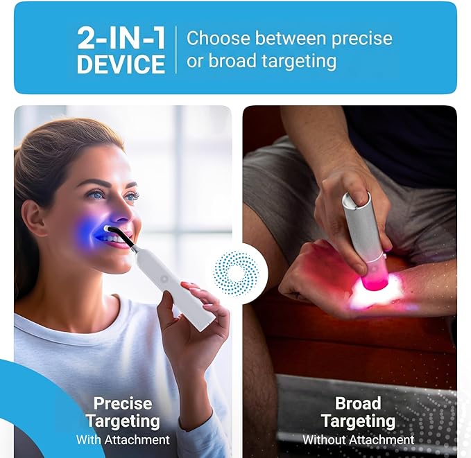 Infrared Red Light Device Target Lips Mouth Nose Ear Red Near Infrared and Blue Light Wavelengths Advanced LEDs