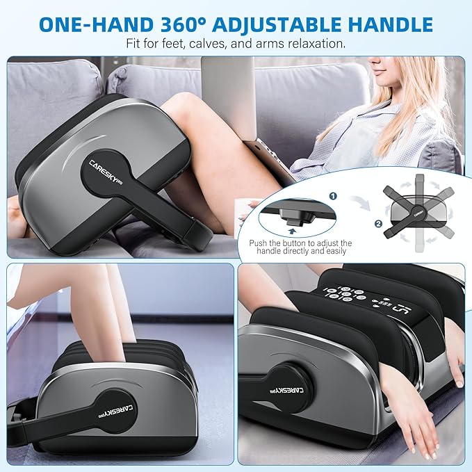 HSA Eligible FSA Shiatsu Foot Massager with Heat for Neuropathy and Pain Relief 3 Heat Therapy 5 Intensity Deep Kneading Rolling for Calf-Feet-Arm Relaxation Plantar Fasciitis