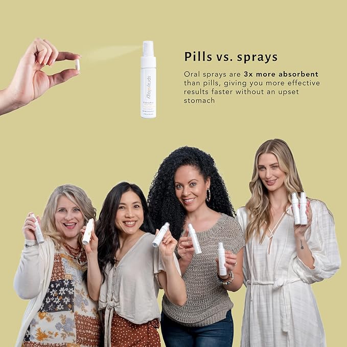 Sprayology MenoPower Homeopathic Menopause Relief Spray Natural Hot Flash &amp Mood Support Fast-Acting Oral Spray for Women Gluten-Free Lactose-Free Natural Homeopathic 30-Day Supply (1.38 fl