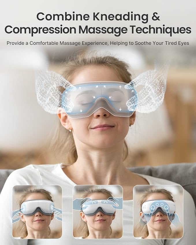 RENPHO Eye Massager with Heat Mothers Day Birthday Gifts for Mom Women Men Her FSA Eligible HSA Eye Mask App Control for MigraineSleep Mask for Dry Eyes Relax for Men Dad Eyeris 1
