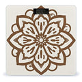Brown Outline Flower Smart Scale for Body Weight Accurate Bathroom Scale with LED Display Digital Weight Scales Weighing Machine High Precision Scales for Bath Home