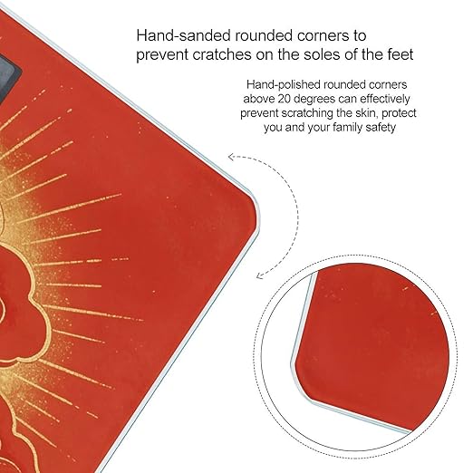 Auspicious Red Cloud Smart Scale for Body Weight Digital Bathroom Scale Toughened Glass Weight Scale with Large LCD Backlight Display High Precision Scales Weighing Machine