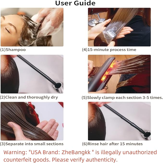 Ultrasonic Infrared Hair Care Iron Recovers The Damaged Hair LED Display Treatment Styler Cold Iron Straightener Infrared Straightener Styler (White)