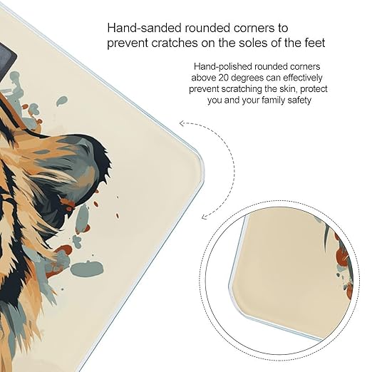 Digital Bathroom Scale for Body Weight Scale with Bright LCD Display High Accuracy Step-On Technology Auto On/Off Year of The Tiger Tiger Face Digital Scales 400 Lbs /180kg