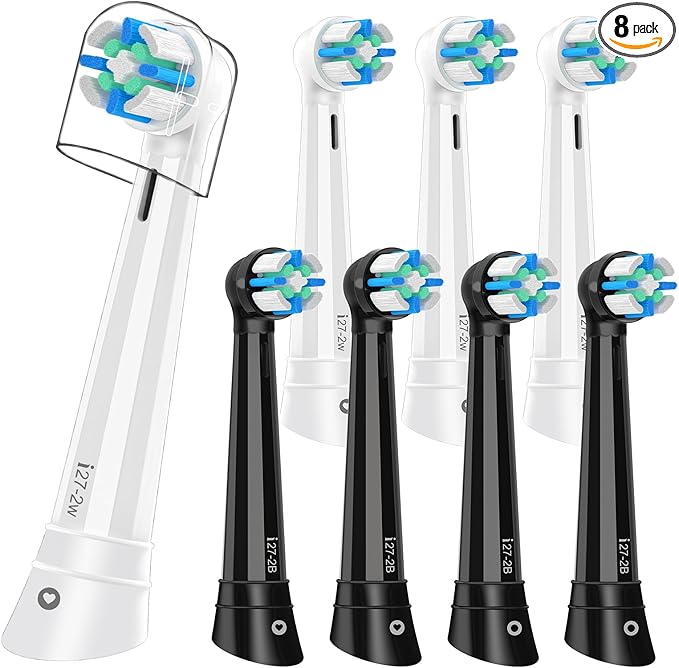 8PACK Replacement Heads Compatible with Oral B iO 3 4 5 6 7 8 9 10 Series Electric ToothbrushToothbrush Heads Compatible with Oral B iO Replacement Heads Medium Bristles for Effective Cleaning