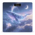 Dreams of Whales in The Clouds Weight ScaleClear LED Display Bathroom Digital Weighing ScaleTempered Glass Digital Bathroom Scale for Body Weight Capacity Up to 400 Lbs