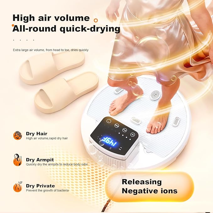 Full Body Dryer for Bathroom Feet Touch Panel Body Dryer After Shower Machine Can Reach to 160 ℉ Adjustable Temperature Waterproof Heater Blow for Home Bathroom Hotel