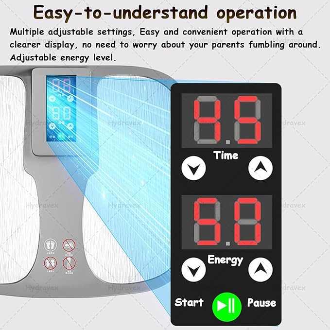 Electric Foot Massager Shiatsu Machine with Magnetic Shock and Heating for Pain Relief Adjustable Time/Energy Ideal for Plantar Fasciitis Home and Office Use