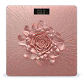 Weight Scale Rose Gold Print Digital Scale Bathroom Scale LCD Display Scale Body Weight Scale Portable Scale