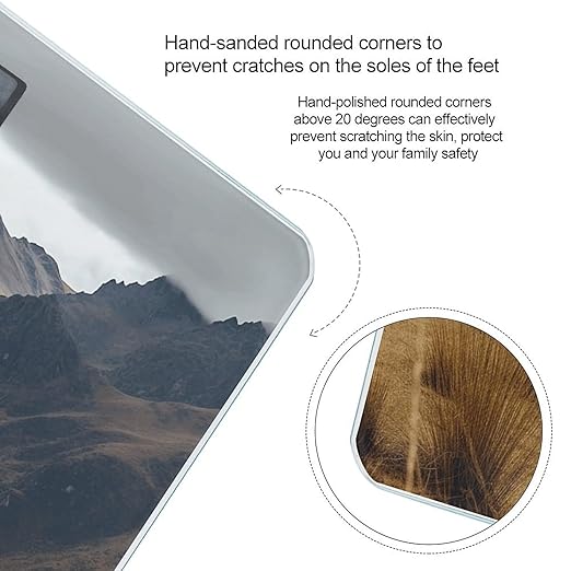 Llamas in The Andes Bathroom Scale Automatic Power On/Off Body Scales LCD Backlight Display Square Digital Scale Rounded Corners Bathroom Scales for Home Bedrooms
