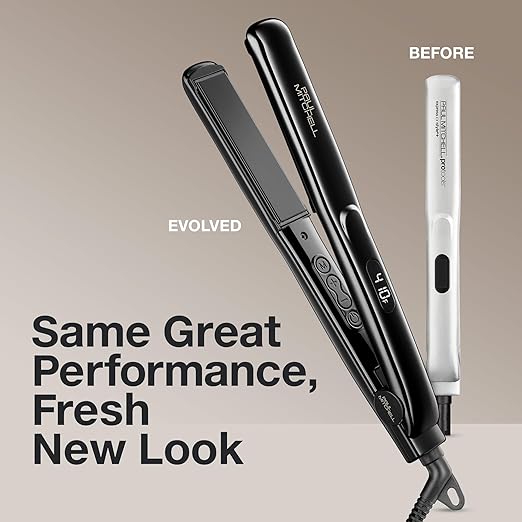 Paul Mitchell Style+ 1 Ceramic Flat Iron Adjustable Heat Settings for Straightening + Curling