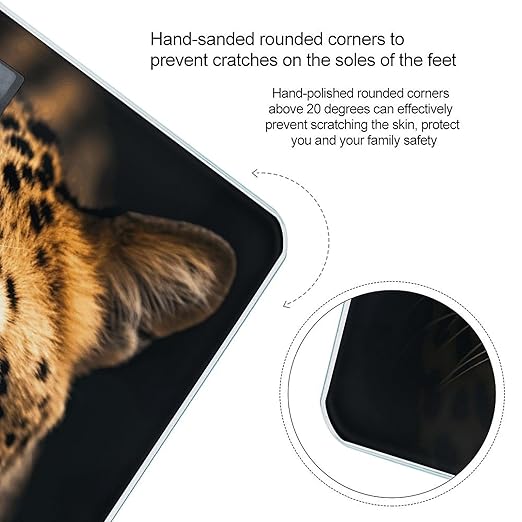 Cheetah Looking Ahead Smart Scale for Body Weight Accurate Bathroom Scale with LED Display Digital Weight Scales Weighing Machine High Precision Scales for Bath Home