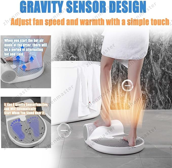 Full Body Blow Dryer for Bathroom 1500W Warm Air Touch Control Smart Sensor Weight Scale Quiet Operation Non-Slip Safe-ty Base Fast Drying After Shower for Adults(Nomal)