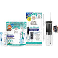 GuruNanda On-The-Move Smile Kit – 6-in-1 Ready-to-Go Toothbrushes (21ct) &amp Compact TSA-Friendly Water Flosser (Black) with Collapsible Tank for Easy Oral Care