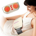 Double Disc Abdominal Massager with Heat Stomach Massager for Digestion Belly Cellulite Massage for Flattening Belly Relieves Discomfort Caused by Bloating ConstipationStomach Pain (White)