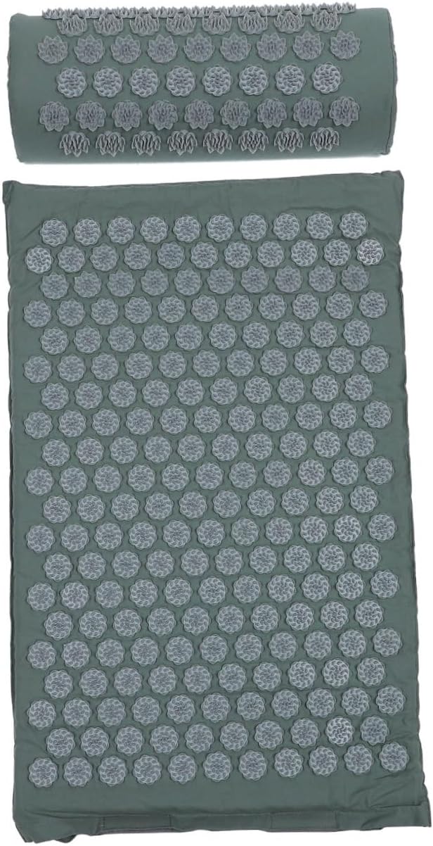 GANAZONO Acupoint Massage Mat and Shiatsu Massage Pillow Set Washable Yoga Exercise Mat with Bag for Back and Neck Relief Practical Therapy Cushion for Personal Health and Relaxation