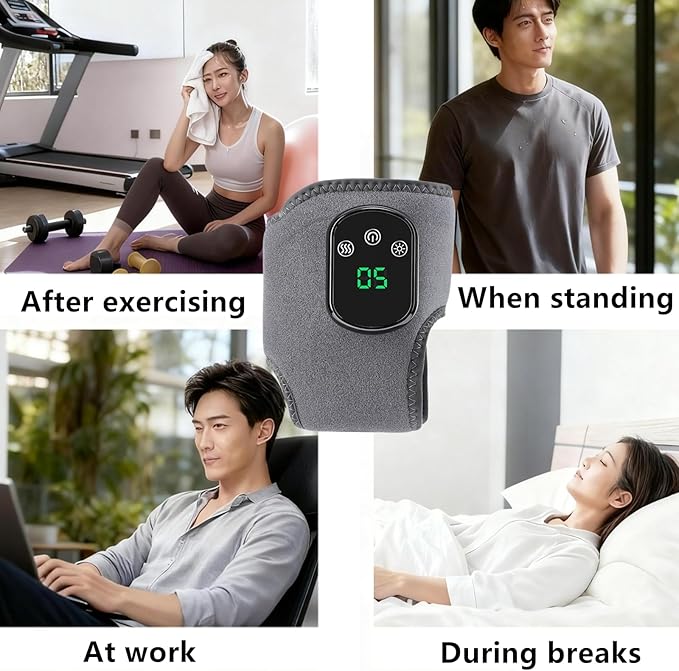 Wireless Portable Foot Massager with Triple Method - 3 Vibration Modes &amp 5 Heat Levels for Reviving Comfort and Daily Muscle Relaxation (1pcs)