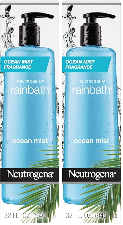Neutrogena Rainbath Replenishing Shower and Bath Gel -Refreshing Body Wash with Moisturizing Formula for Soft SkinOcean Mist Scent32 fl. oz. (946 mL) Pump Bottle(Pack of 2)