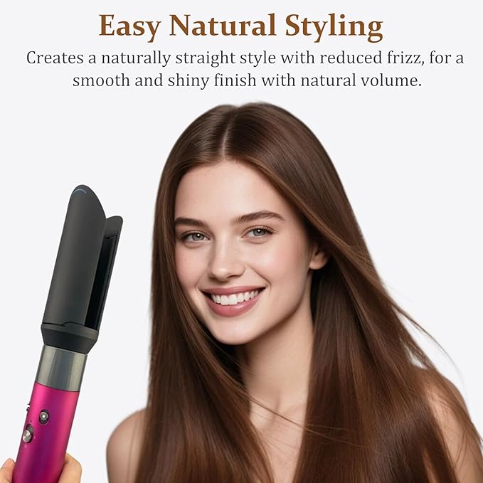 Hair Straightener Attachment for Dy-Son Airwrap HS01/HS05/HS08 Smoothing Attachment with Automatic Open/Close for Straight &amp Smooth Hair Black