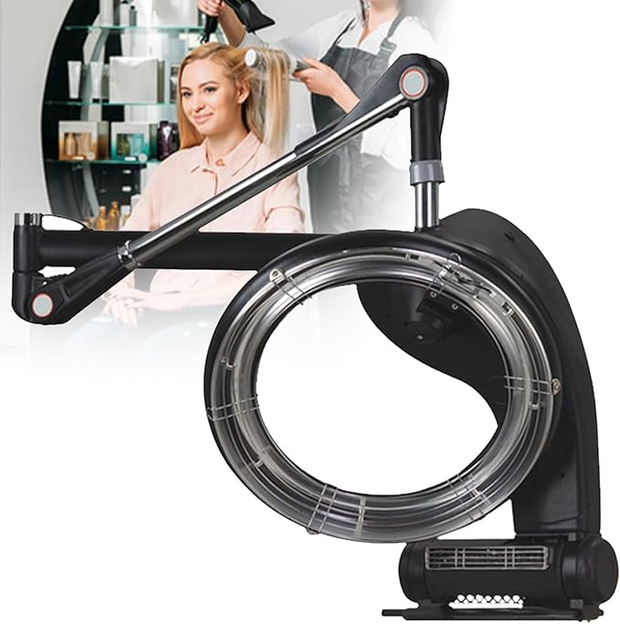 Orbiting in-ed Hair Dryer for Home Digital Control Infrared Hair Color Perm Processor Dryer Accelerator Adjustable Timer and Temperature for Hair Drying Perming Blowing MachineWallMounted