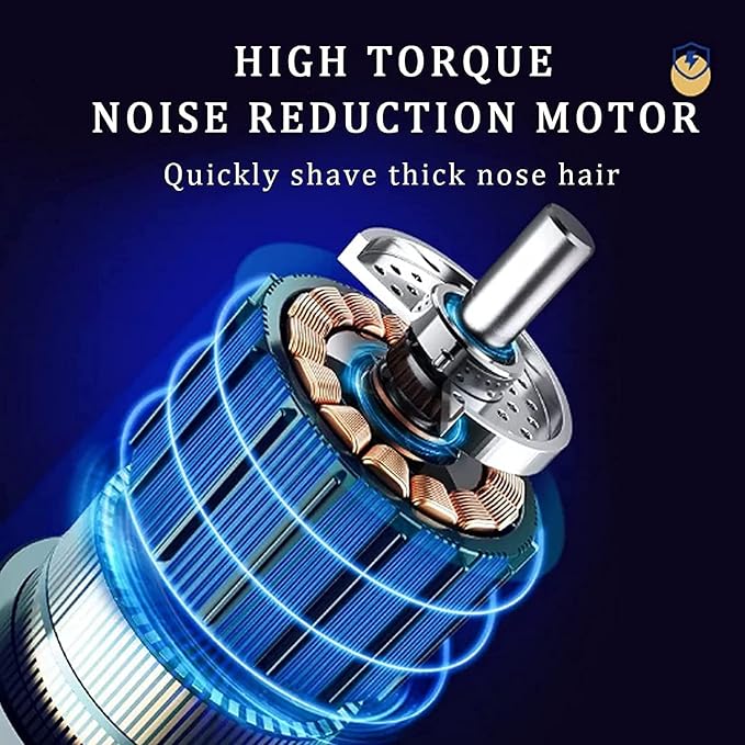 USB Rechargeable Nose Hair Trimmer Facial Eyebrow Ear Hair Remover Electric Eyebrow Trimmer with 360° Rounded Cutter Head for Work Commuting Easy Cleansing