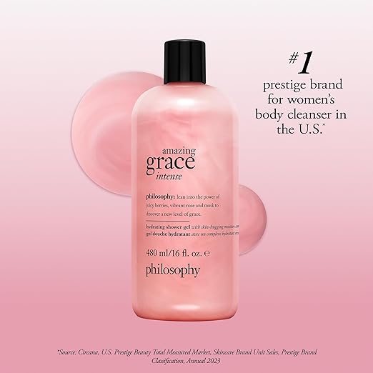 philosophy amazing grace hydrating bath &amp shower gels - efficiently cleanses soothes &amp comforts dry skin - vegan formula