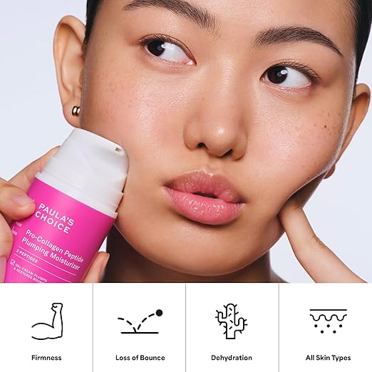 Paula's Choice Pro-Collagen Peptide Plumping Face Moisturizer Daily Gel Face Cream for Deep Lightweight Hydration Wrinkles &amp Loss of Firmness Fragrance-Free 1.7 Fl Oz