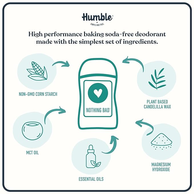 HUMBLE BRANDS Vegan Mountain Lavender Deodorant 2.5 Ounce (Pack of 3) and Mountian Lavender Handcrafted Soap 3 pack