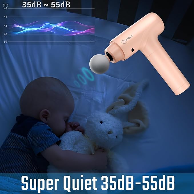 cotsoco Massage Gun Deep Tissue Muscle Massage Gun Back Massager for Pain Relief 20 Speeds Handheld Electric Massager Tool with Silent Brushless Motor Suitable for Gym Office Home Travel