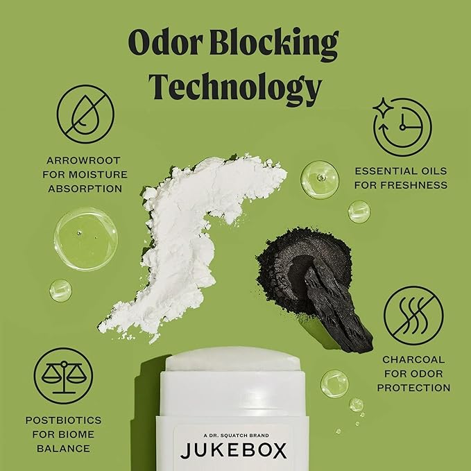 JUKEBOX Natural Deodorant for Women–Born to Be Wild Scent-Aluminum-Free No Baking SodaNo Harsh ChemicalsOdor Blocking Technology Wild Fern Pink Pepper Vetiver-a Dr. Squatch Brand-2.65oz 3 Pack