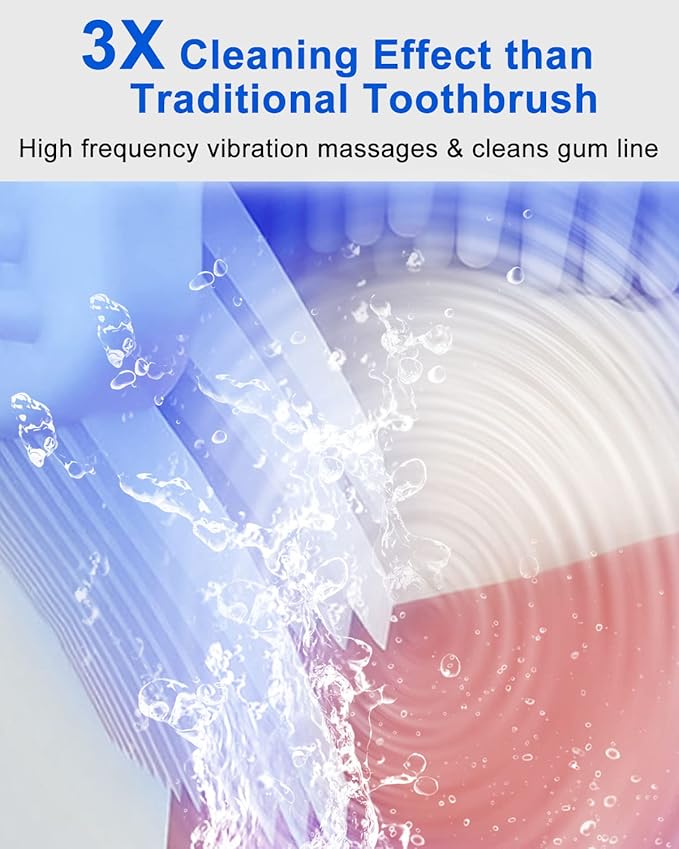 Ultrasonic Electric Toothbrush U Shaped Automatic Toothbrush for Adults 360° Whole Mouth Toothbrush Whitening IPX7 Waterproof