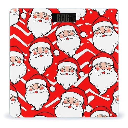 Automatic Switch Digital Bathroom Weighing Scale Smart Scale for Body Weight Merry Christmas Santa Claus
