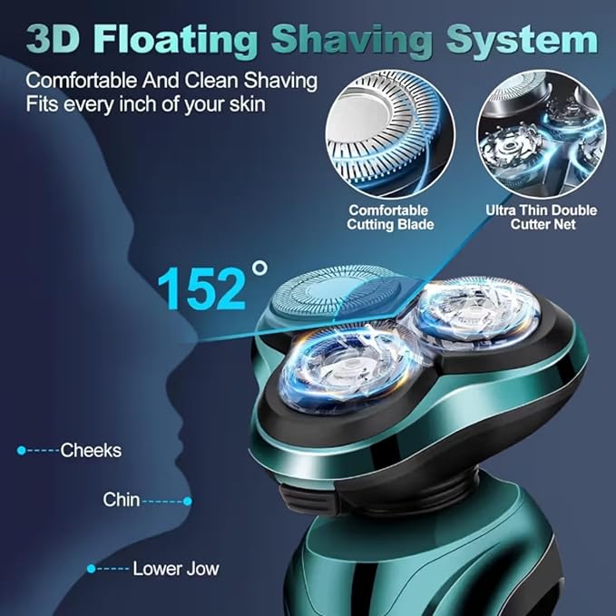 Sekoda Electric Shaver Pro 8 for Men Wet/Dry Shaving for Sensitive Skin Waterproof Cordless Razor (Black)