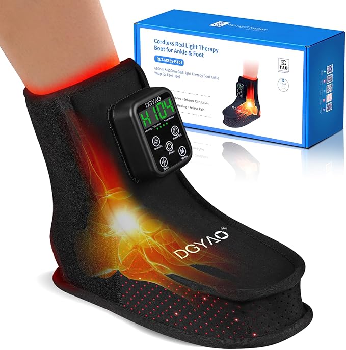 Rechargeable Warming Infrared Boots for Feet &amp Ankles: Light Therapy for Relaxation Muscle Comfort &amp Daily Wellness