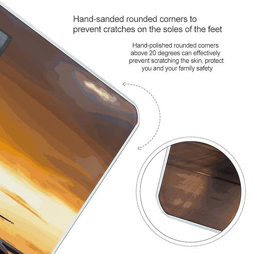 Airplane in The Evening Light Weight Scale Digital Electronic Scales Bathroom Scale Larg LCD Backlight Display High Precisio MeasurementsTempered Glass