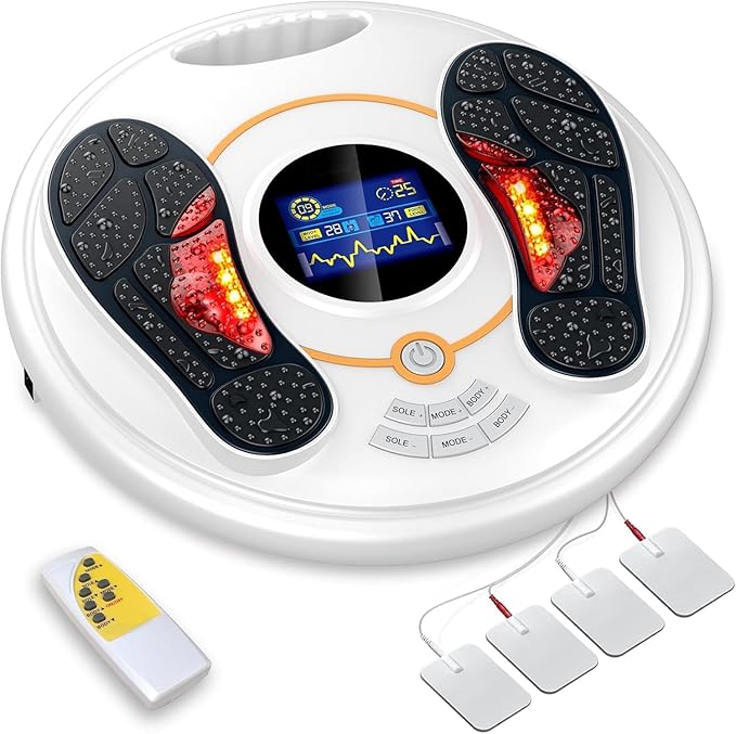 OSITO Foot Circulation Stimulator Improves Foot Circulation EMS Foot Massager &amp Body Therapy Machine Relieves Body Pain Neuropathy RLS Plantar Fasciitis